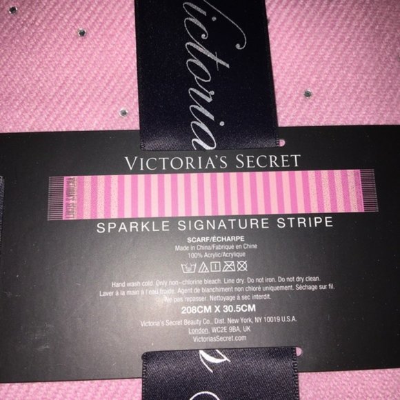 VICTORIA'S SECRET DIAMOMD Angel PINK SCARF - Picture 8 of 9